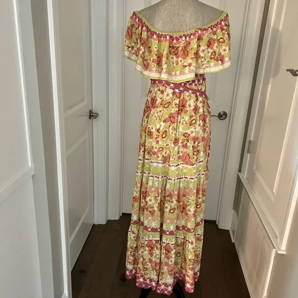 NWT! Flying Tomato Juno Floral Garden Off the Shoulder Maxi Dress Size Medium - Picture 12 of 13